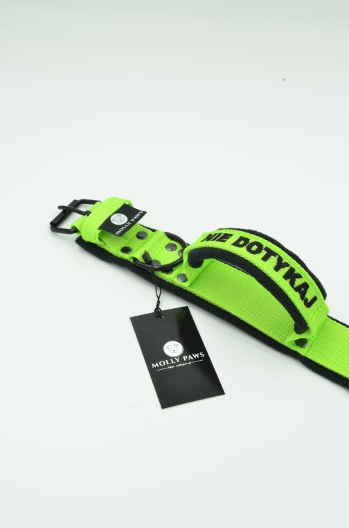 DSC_0855 Lekka Obroża z uchwytem haftem i polarem