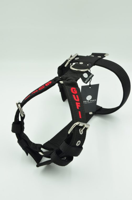 DSC_0069 Szelki o szerokości 4cm Z HAFTEM STAL NIERDZEWNA- POLECANE