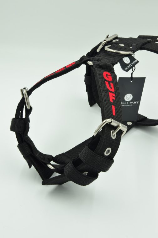 DSC_0070 Szelki o szerokości 4cm Z HAFTEM STAL NIERDZEWNA- POLECANE