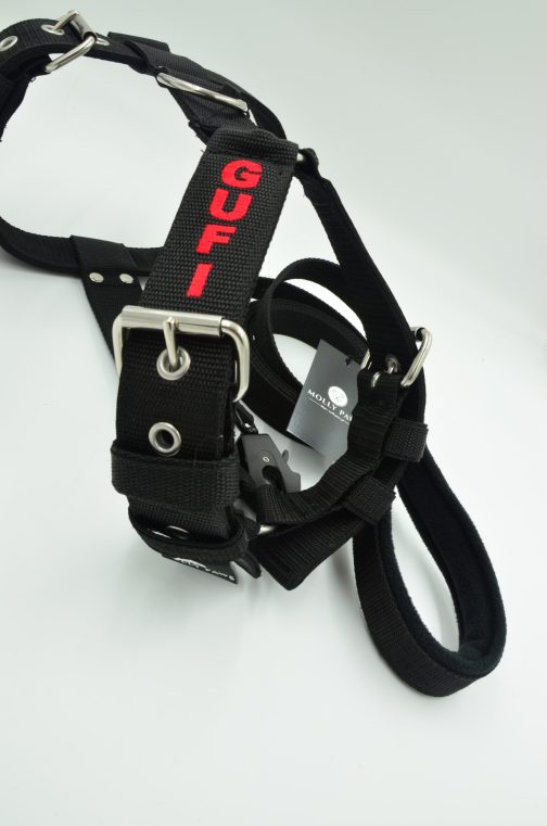 DSC_0084 Szelki o szerokości 4cm Z HAFTEM STAL NIERDZEWNA- POLECANE