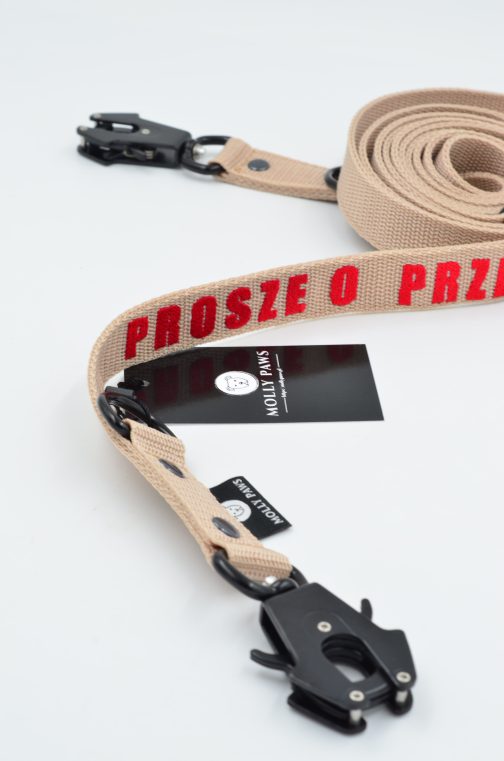 DSC_0688 Smycz przepinana 4 METRY z haftem