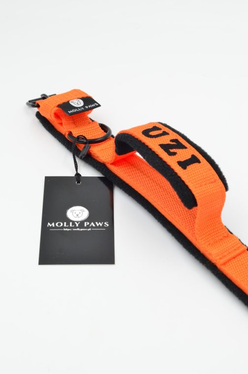 Lekka Obroża z Uchwytem o szer.2.5 z haftem