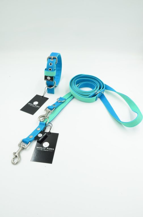 Kolorowa Obroża o szer. 3cm z haftem STAL NIERDZEWNA - POLECANE