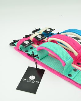 DSC_0810 Obroża dwukolorowa z Polarem i Uchwytem o szerokości 4cm