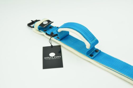 DSC_0815 Obroża dwukolorowa z Polarem i Uchwytem o szerokości 4cm