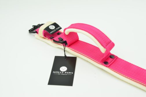 DSC_0817 Obroża dwukolorowa z Polarem i Uchwytem o szerokości 4cm