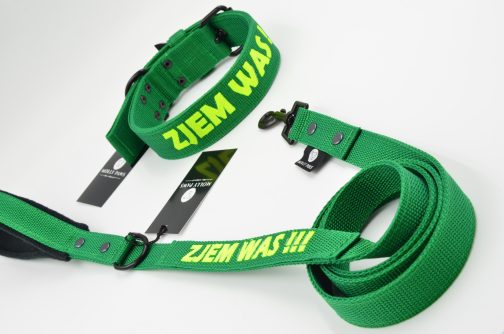 DSC_0100 Smycz z rączką dł.165cm lekka z haftem