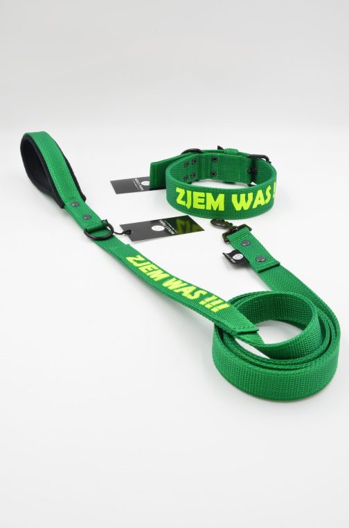 DSC_0103 Smycz z rączką dł.165cm lekka z haftem