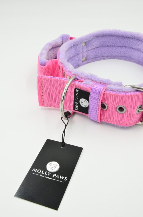 Obroża dwukolorowa z Uchwytem o szer. 4cm STAL NIERDZEWNA - POLECANE