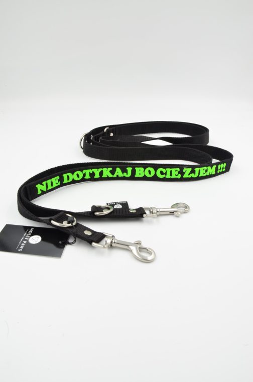 Smycz przepinana Z Haftem 3 METRY STAL NIERDZEWNA- POLECANE