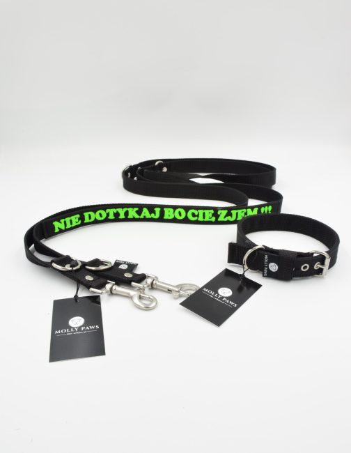 Smycz przepinana Z Haftem 3 METRY STAL NIERDZEWNA- POLECANE