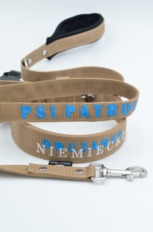 DSC_0091 2.5cm Smycz Z Rączką I Własnym Haftem STAL NIERDZEWNA - POLECANE