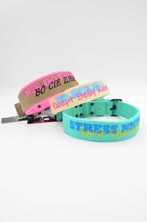 DSC_0425 Obroża o szerokości 4cm z podwójnym haftem