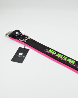 Obroża z podwójnym haftem i polarem STAL NIERDZEWNA- POLECANE