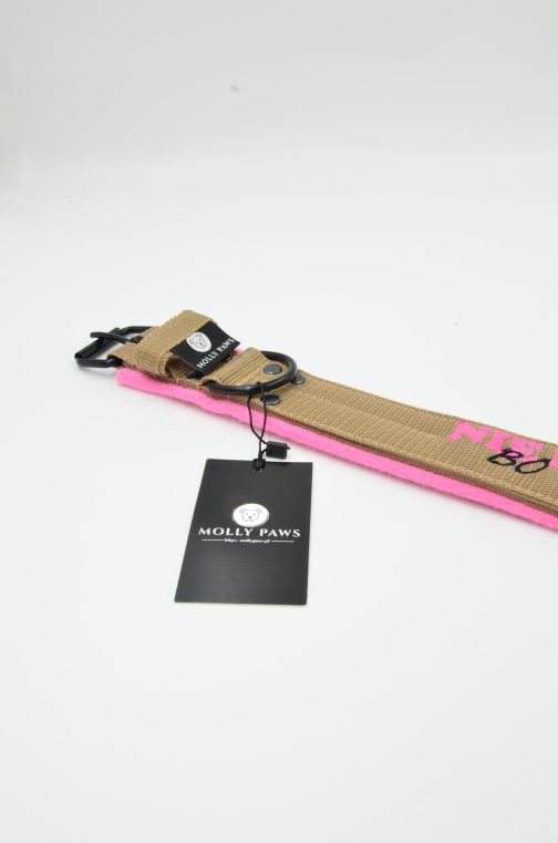 DSC_0475 Obroża o szer. 4cm z podwójnym haftem i polarem