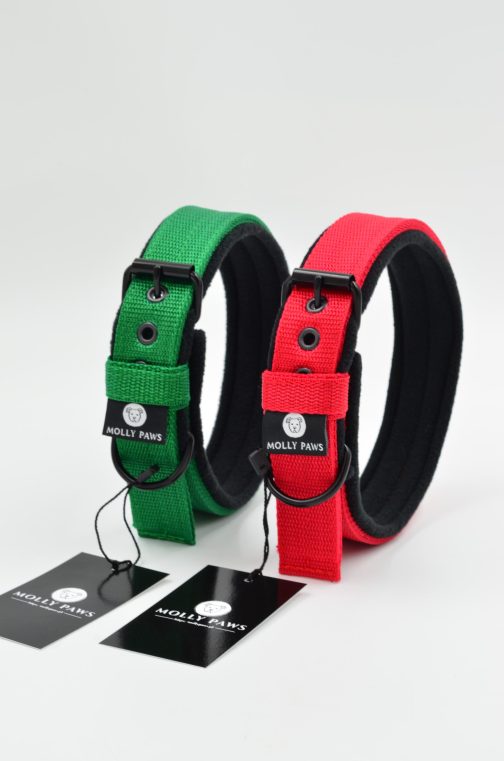 Lekka Obroża z polarem i Haftem o szerokości 3cm