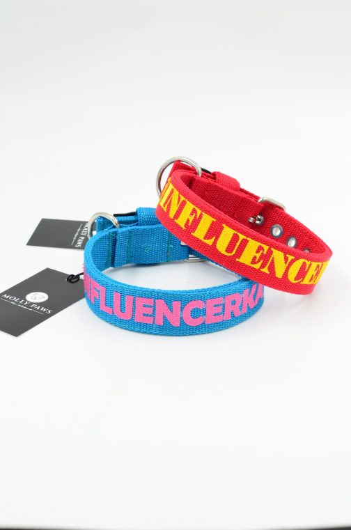 Obroża o szer. 3cm z Haftem STAL NIERDZEWNA - POLECANE