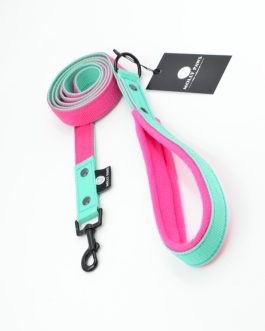 Smycz lekka dwukolorowa z rączką szer.2.5cm